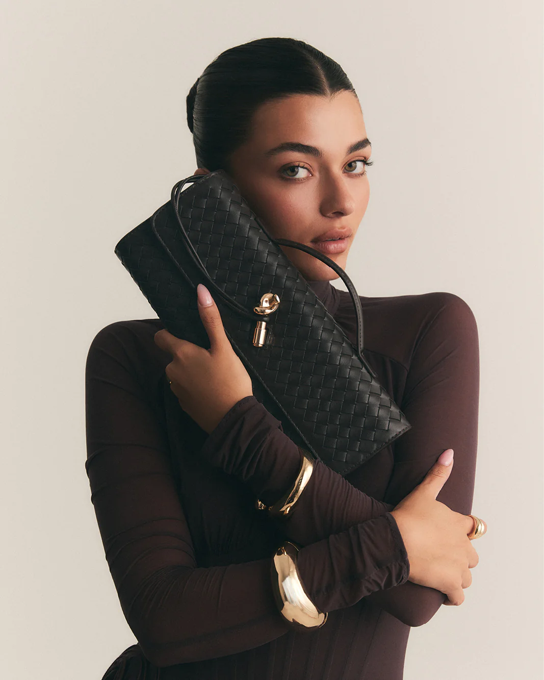 ALICE CLUTCH BAG - DARK CACAO - Image 4