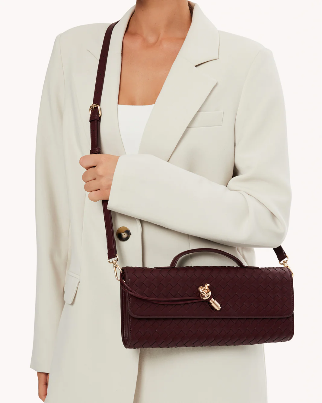 ALICE CLUTCH BAG - WINE - Image 6