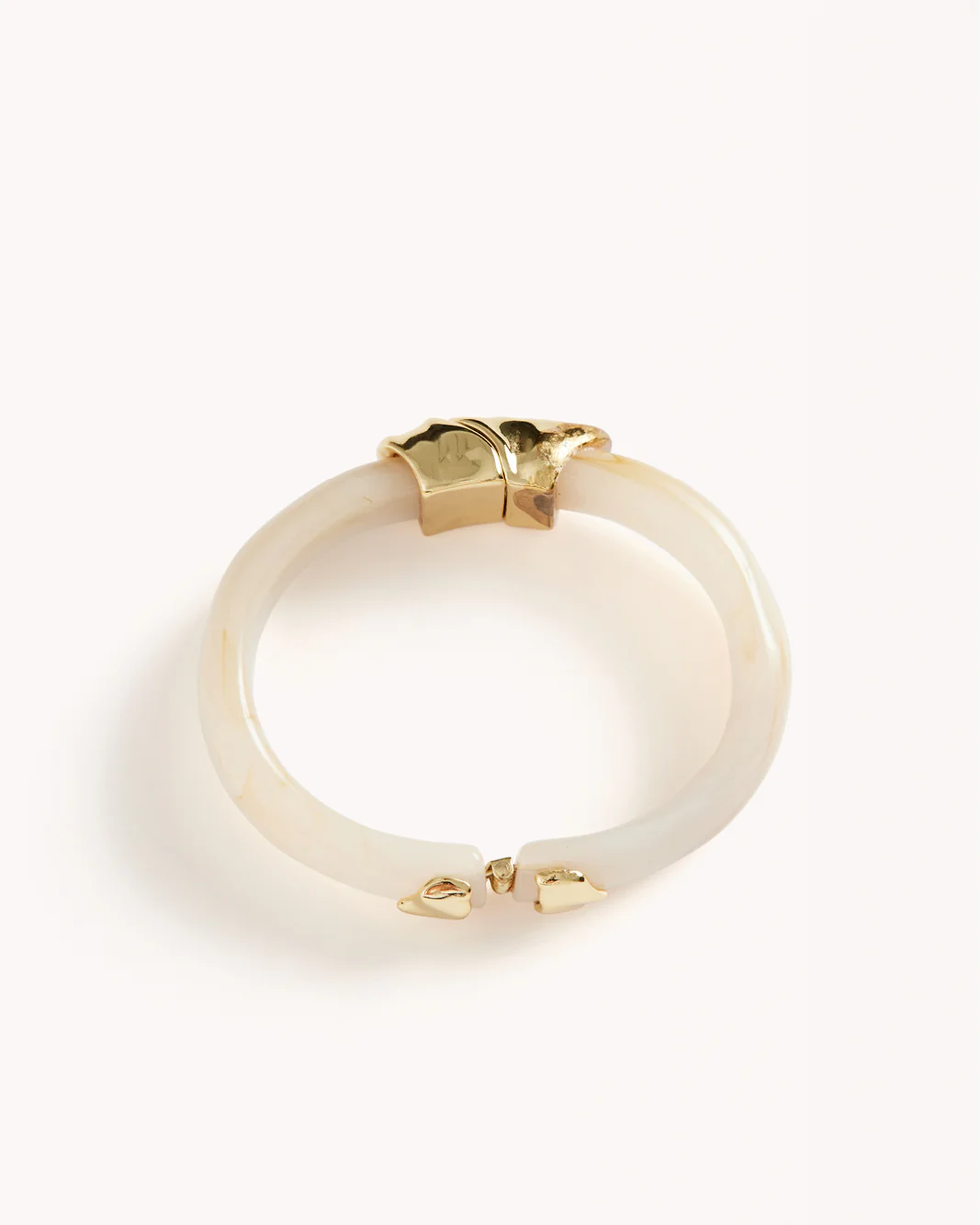 ARIAH BANGLE - CREAM-GOLD PLATED 18K - Image 3