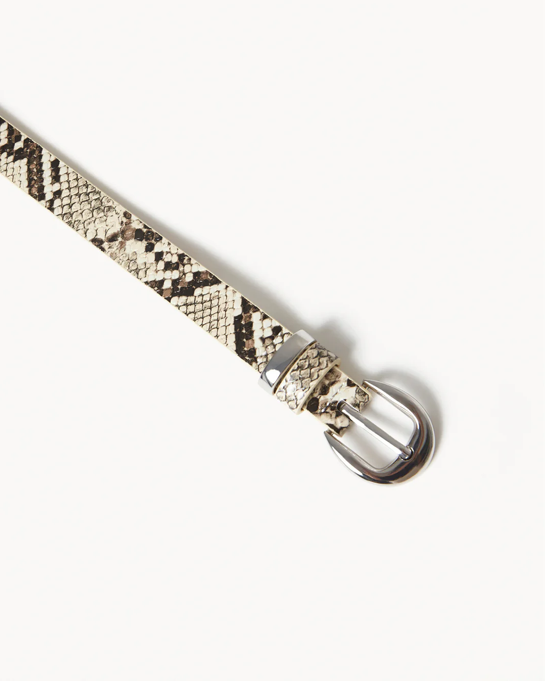 BELLA BELT - CREAM SNAKE-SILVER - Image 3