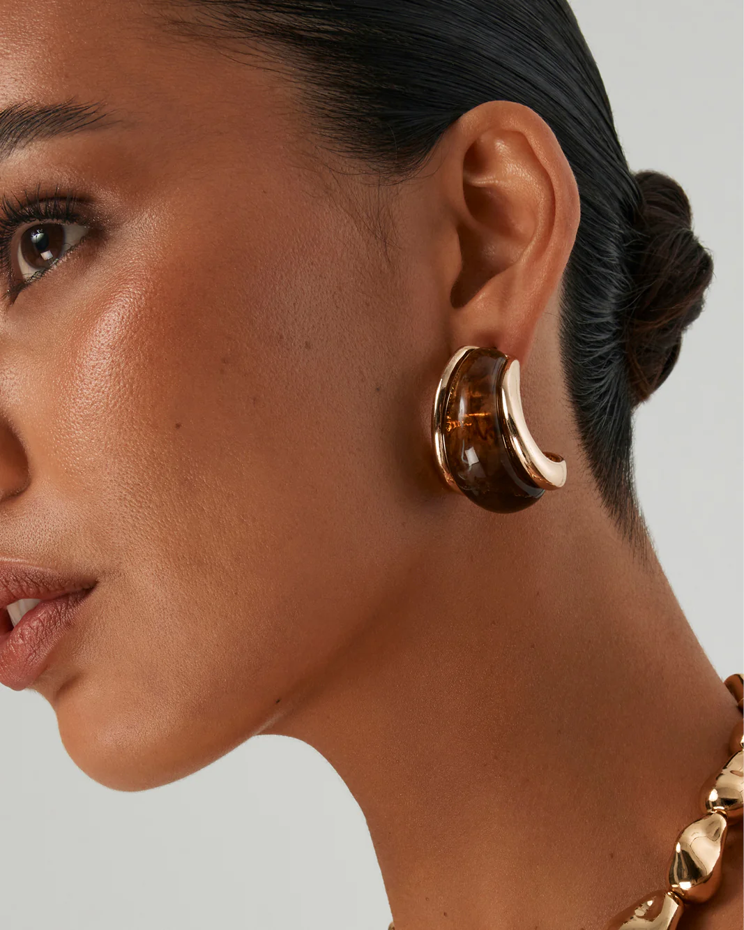 BETTY EARRINGS - GOLD-TOFFEE TORT - Image 6