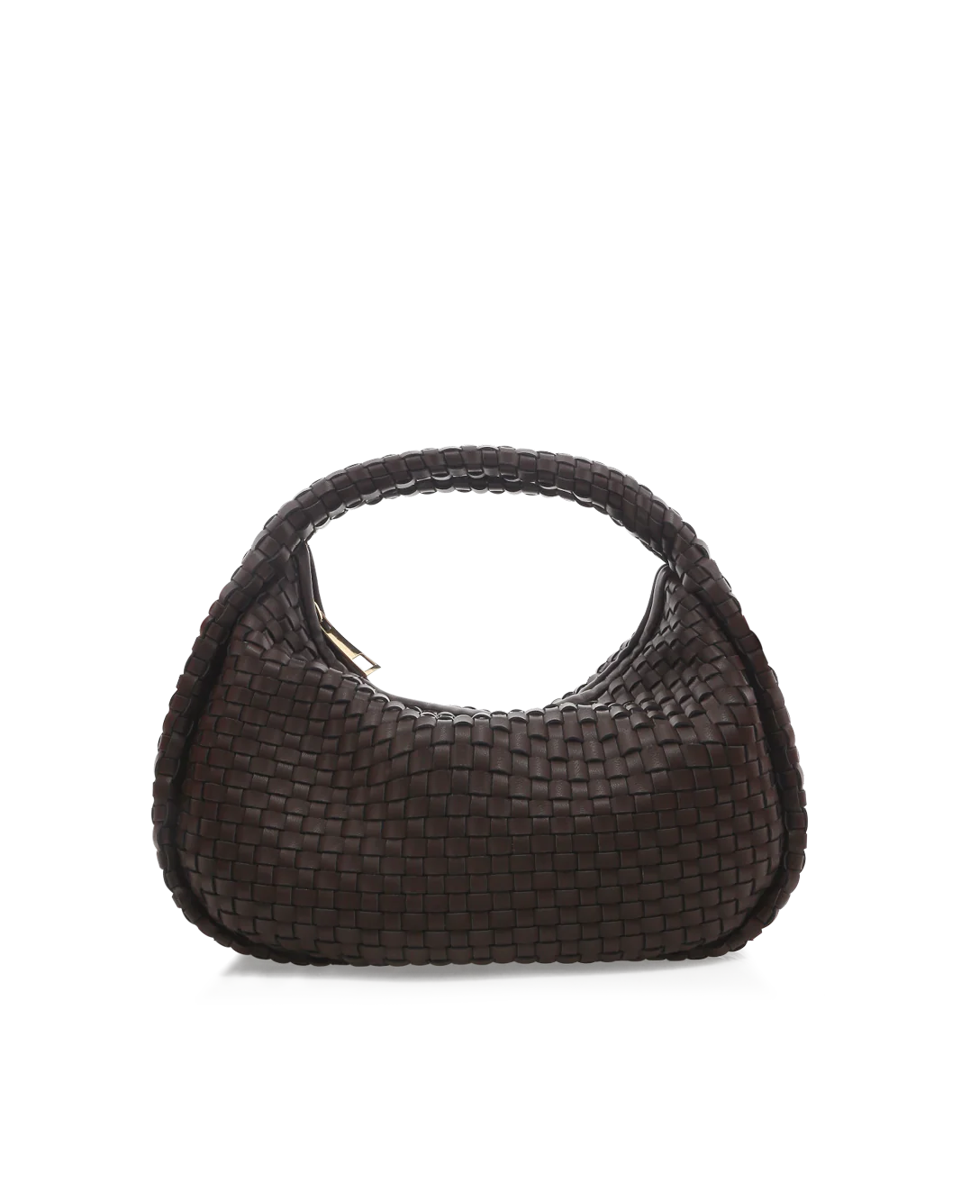 MAISIE WOVEN HANDLE BAG - CHOCOLATE - Image 5