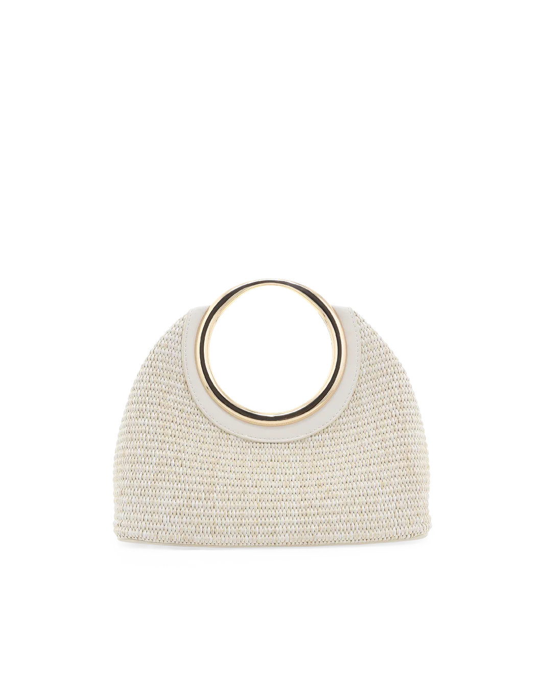 MONROE RAFFIA HANDLE BAG - CREAM RAFFIA-BONE - Image 3