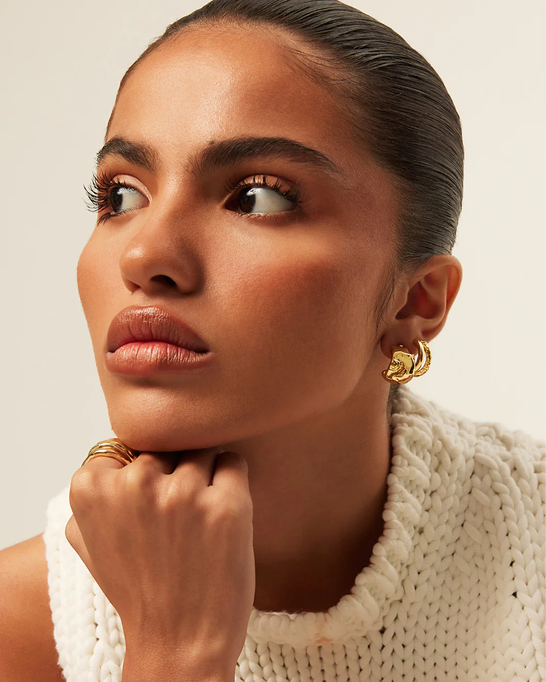 ROSIE EARRING 2 PACK - GOLD PLATED 18K - Image 4