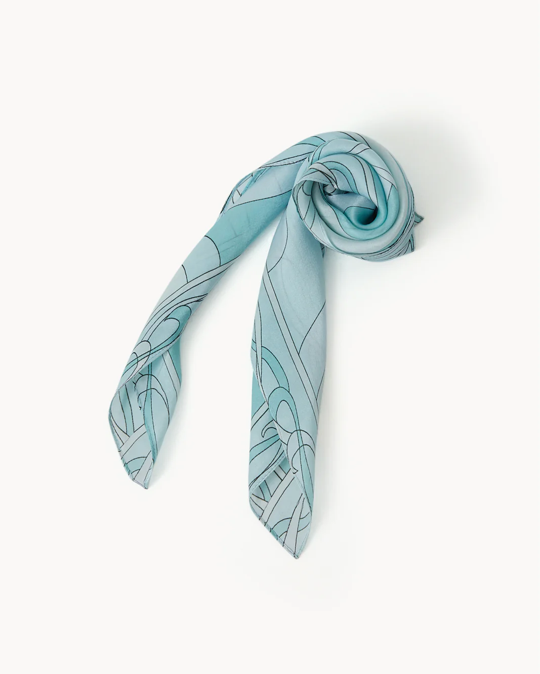 SOPHIA SILK SCARF - SOFT BLUE - Image 3